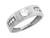 Mens Round Cut CZ Ring with Pave Set Accent on Sides (JL# R3536)