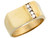 Rectangle Mens Ring with Round Cut CZ Accents (JL# R3529)