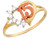 Two-Tone Gold Heart Shaped 15 Quinceanera Ring with Round Accents (JL# R3417)