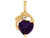 Bold and Diamond Accented Ladies Modern Heart Pendant (SKU# P3408)