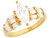 3 Row Marquise CZ Engagement Ring and Baguette Accents (JL# R3343)