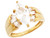 Maquise CZ Engagement Ring with Lovely Baguette Accents (JL# R3342)