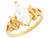Marquise CZ Solitaire Engagement Ring Unique Design (JL# R3330)