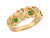 Solid Two Tone Gold Heart Band Ring Jewelery (JL# R3301)