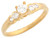 Pretty Round CZ Engagement Ring with Round Side Stones (JL# R3227)