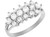 Round Cut CZ Elegant Cluster Anniversary Ring (JL# R3196)