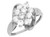 Round CZ Fancy Cluster Ring with Side Twist Design (JL# R3181)