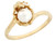 solid gold freshwater cultured solitaire promise Ring jewelry (JL# R2995)