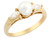 Solid Freshwater Cultured & 2 Pear Shape CZ Every Day Ring Jewelry (JL# R2928)