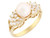 solid freshwater cultured & cz eye catching Ring jewelry (JL# R2883)