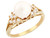 Solid Freshwater Cultured & CZ Beautiful Ring Jewelry (JL# R2880)