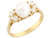 Solid Freshwater Cultured & CZ Ring Jewelry (JL# R2877)