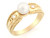 solid cz & Freshwater Cultured rope design elegant Ring jewelry (JL# R2848)