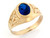 Gold Birthstone Diamond Cut Nugget Unisex Ring (JL# R2808)