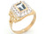 Gold Birthstone CZ Ring (JL# R2792)