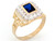 Gold Birthstone CZ Ring (JL# R2792)