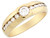 Gold CZ Anniversary Wedding Band Fancy Mens Ring (JL# R2771)