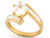 gold fancy solitaire channel set cz engagement Ring (JL# R2577)