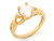 Gold infinity brilliant oval cz engagement Ring (JL# R2570)