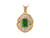 Simulated Aqua White CZ Ladies Fancy Cluster Birth Pendant (JL# P2447)