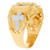 Two-Tone Gold Religious Cross Eagle Fancy Mens Ring (JL# R2407)