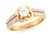 Split Shank CZ Clover Flower Promise Ring (JL# R2190)