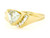 Solid Gold Channel-Set Triangle CZ Ring Jewelry (JL# R2147)