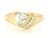 Solid Gold Channel-Set Triangle CZ Ring Jewelry (JL# R2147)