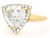 Solid Gold 6 ct Triangle CZ Unique Engagement Ring (JL# R2143)