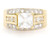 Solid 3.3 ct Square CZ Engagement Ring (JL# R2136)