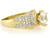 Gold 7mm Sparkly CZ Center Stone Engagement Ring (JL# R2118)