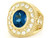 Solid Blue CZ Mens Ring (JL# R2097)