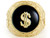 Solid Gold Nugget Round Dollar Mens Ring (JL# R2084)