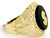 Solid Gold Nugget Round Dollar Mens Ring (JL# R2084)