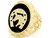 Gold Nugget Lucky Horseshoe Large Mens Ring (JL# R2073)
