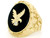 Solid Gold Nugget Eagle Exra Large Mens Ring (JL# R2070)