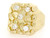 Solid Nugget Diamond Cut Mens CZ Ring (JL# R2051)