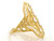 Solid Gold Two-Tone Diamond Cut Filigree Ring (JL# R1969)