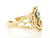 Gold Tricolor Flower Rose Diamond Cut Filigree Ring (JL# R1966)