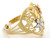 Solid Gold Tri-Color Flower Heart Diamond Cut Ring (JL# R1960)