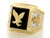 Two-Tone Gold Mens Ring W/ Eagle & Anchor (JL# R1908)