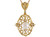 Cultured Freshwater and Real Diamond Ladies Filigree Pendant (JL# P10684)