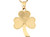 Traditional Irish Shamrock Clover High Polish Pendant (JL# P10539)