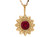 Stunning Accented Ladies Flower Floating Pendant (JL# P10258)