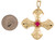 White CZ Accented Pattee Cross Religious Pendant (JL# P10040)