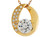 Brilliant Accented Ladies Modern Oval Sliding Pendant (JL# P9928)