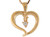 Gleaming Ladies Open Heart Cute Sliding Pendant (JL# P9923)