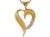 Shimmering Studded Ladies Modern Heart Textured Pendant (JL# P9903)