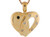 Genuine White Diamond Accented Ladies Contemporary Heart Pendant (JL# P9863)