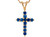 Genuine Accented Latin Cross Sliding Pendant (JL# P9609)